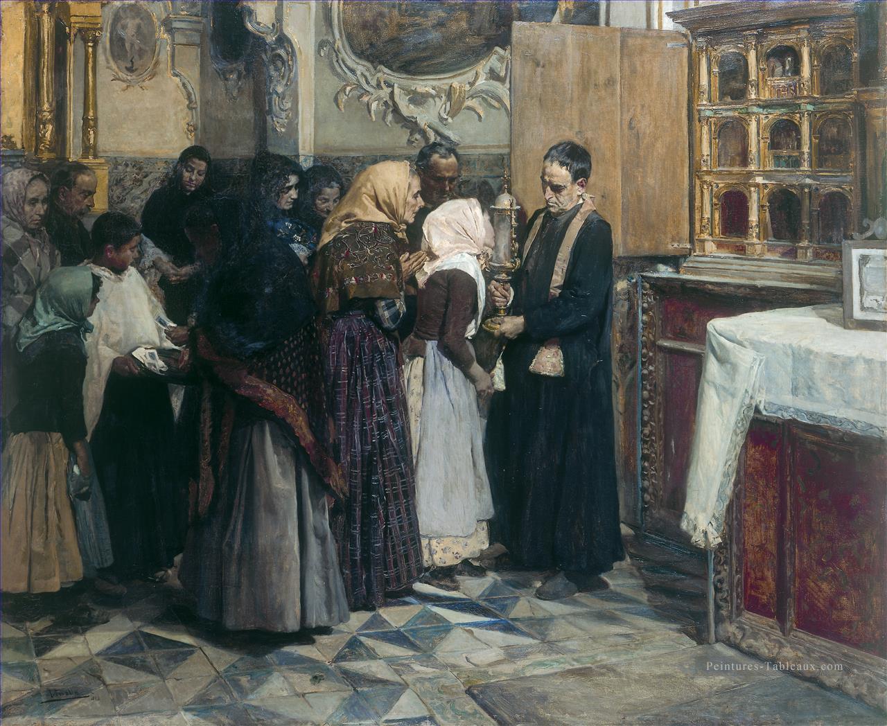 El Beso de la Reliquia peintre Joaquin Sorolla Peintures à l'huile